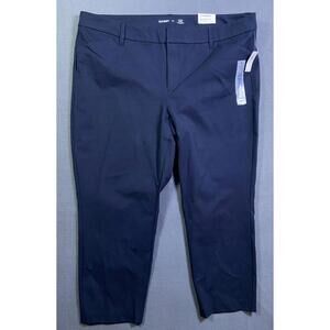 NEW Old Navy NWT Womens Pixie Skinny Pants High Rise Pockets Navy Size 22 Secret